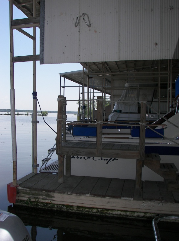 Flooded Lake View... Jetties almost covered.