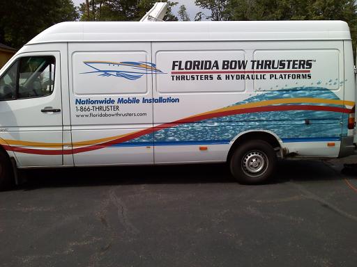 florida bow thruster,inc. arrived at my office parking lot and worked for 2 1/2 days installing a bow thruster. i would recommend them, if asked.