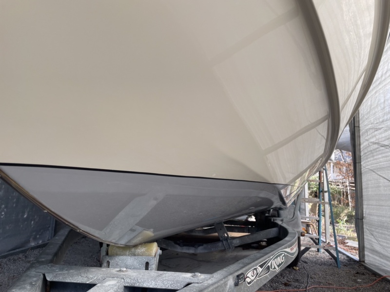 Four glide oat applications up to Second plank above water line