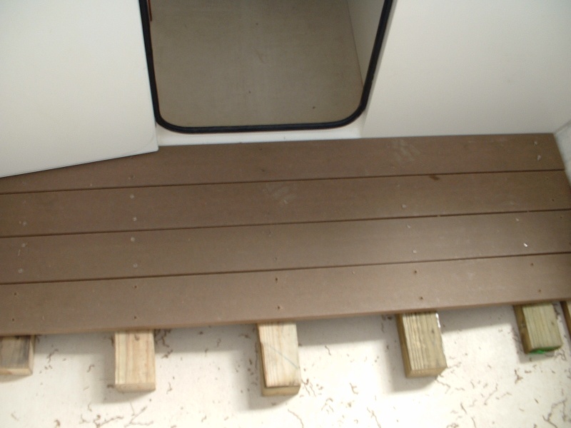 (FreighterGazer) First few rows.  Used composite lumber for decking.
