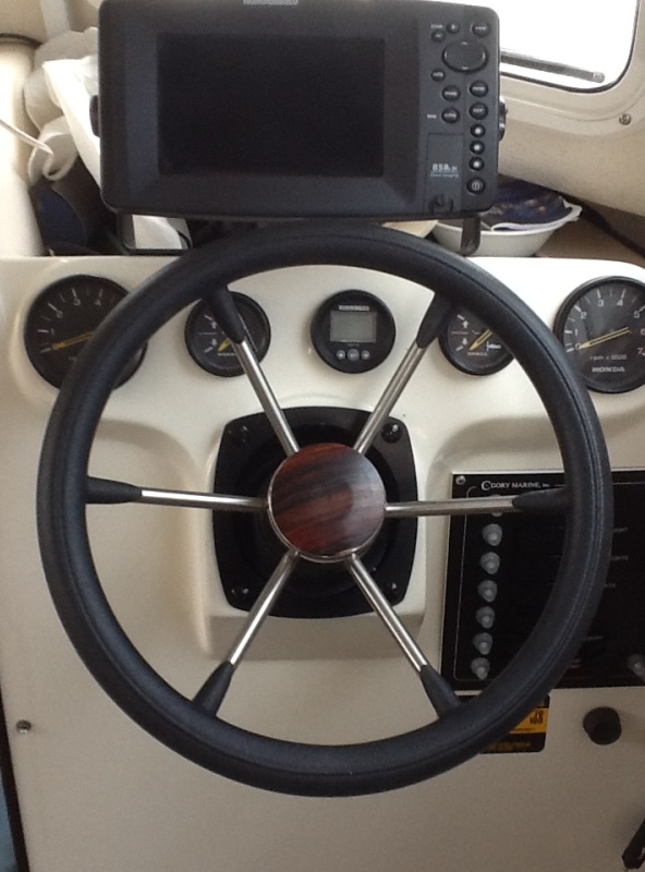 From behind the wheel.