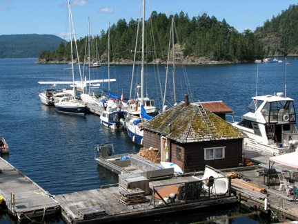 From the store looking back at the docks