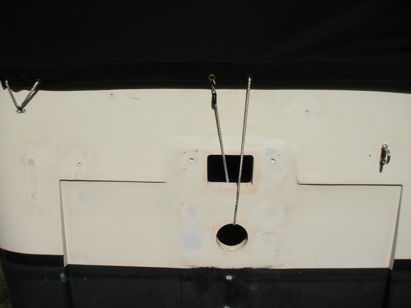 From this photo you can see was an I/O hull with a SeaDrive bolted on the back.