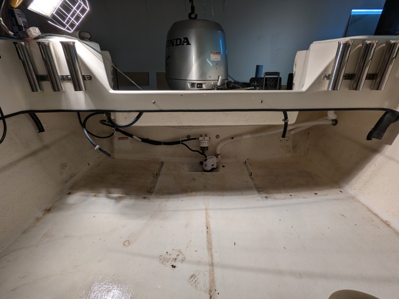 Fuel tanks removed and tank area cleaned.