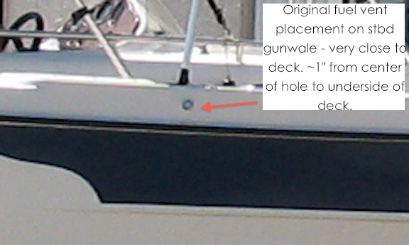 Fuel vent original placement