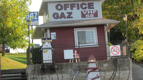 Gaz is gas in French I believe. Everything is French even the radio music French. Pretty cool!