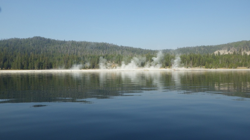Geysers on the shore