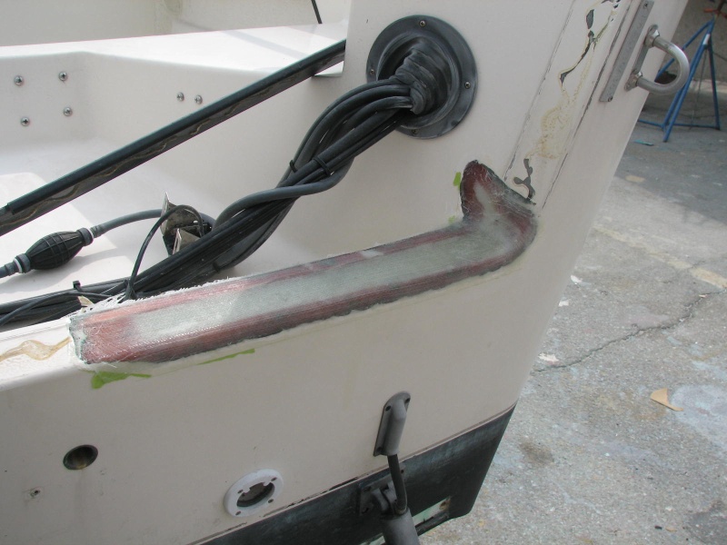 Glass across stb side of transom