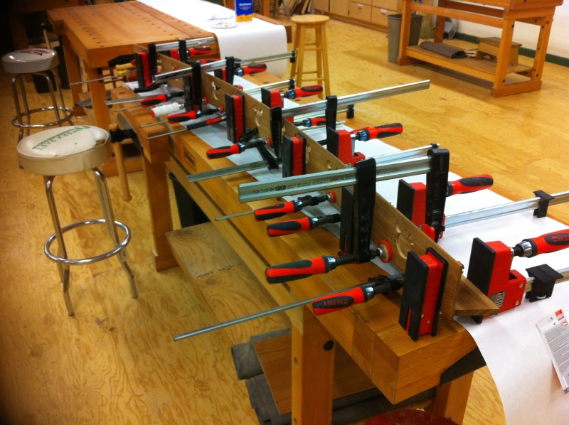 Glue Up of Starboard Book Case for Berth