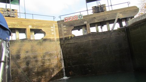 going down in a lock headed north