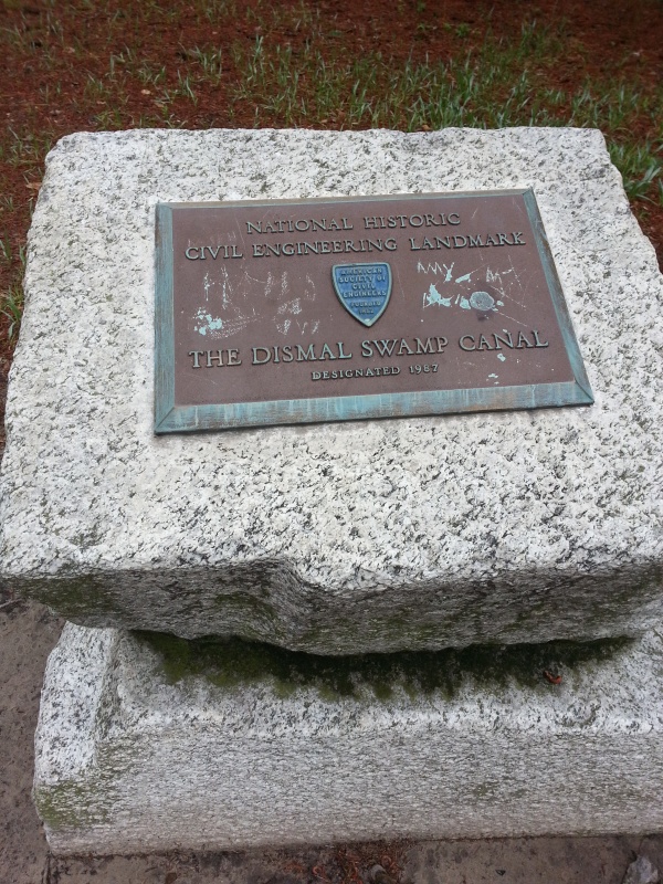 Going now.  Tribute to the Great dismal swamp canal at the deep creek lock.  Fri May 30 12:47:43 2014