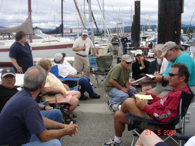 Good attendance for the Gulf Island Meeting (note that it hasn't started raining YET!)