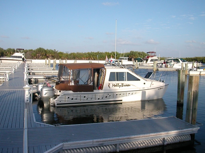 Good shot of our camper canvas. Had 7 people on board overnight while it rained then got cold(40\'s). We\'re so spoiled in Florida