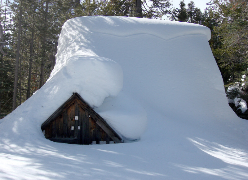 Good snow at our Sierra cabin this winter