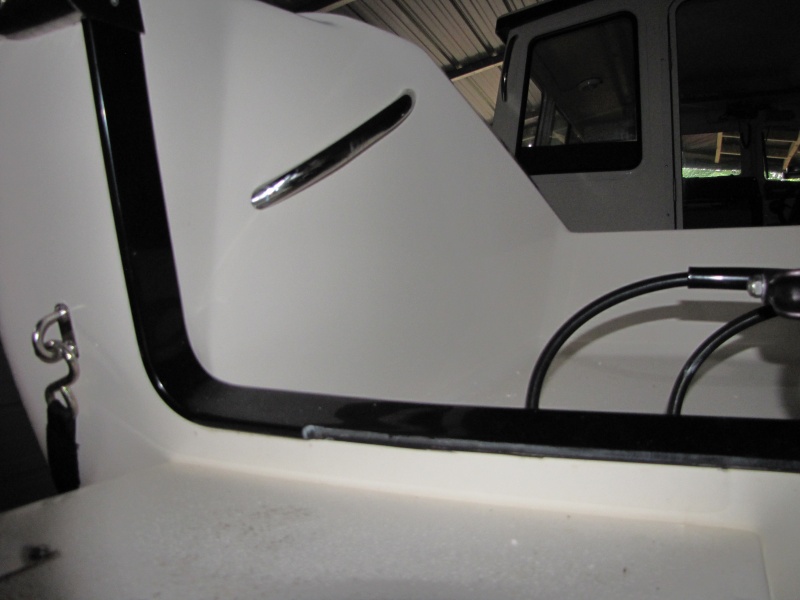 Grab Rail to help get out of the water from the swim platform.