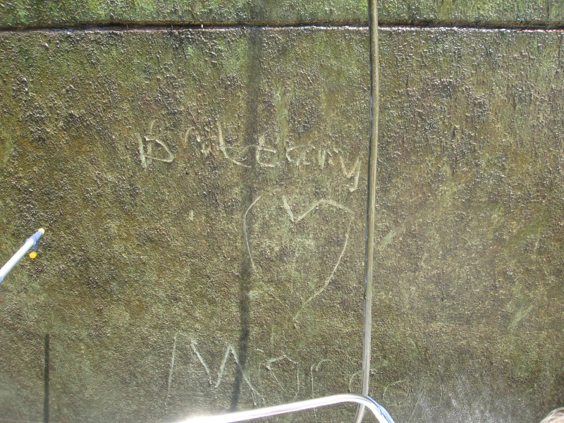 Graffiti in the lock slime -