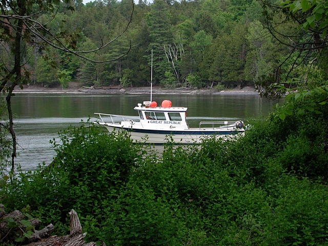 Great Republic anchored in McBride Bay