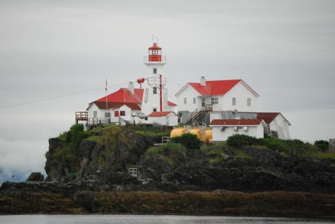 Green Island Lighthouse, east of Dundas Island, 35 miles north of Prince Rupert, British Columbia