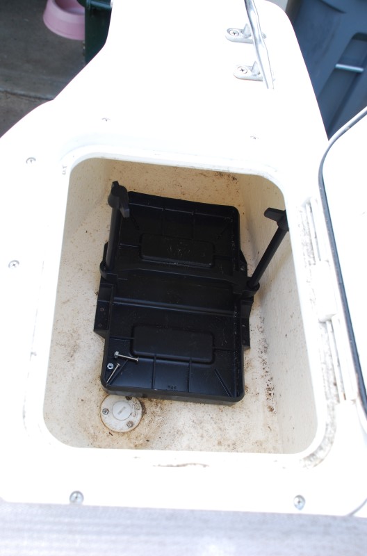 Group 27 battery tray, looking aft