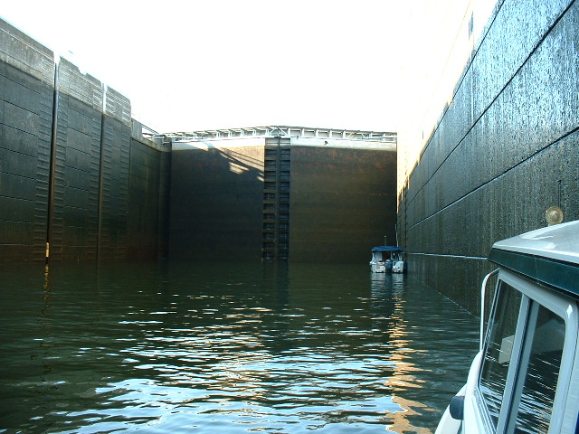 Gypsy  locking down into the Cumberland River from Old Hickory Lake.