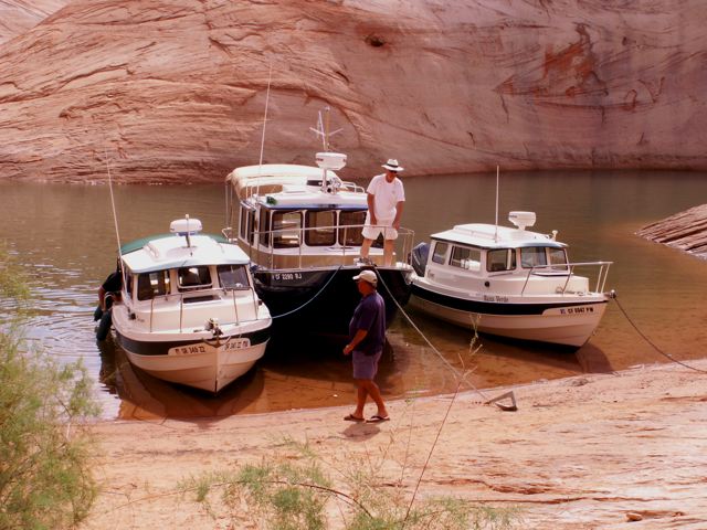 Halcyon, Blue Bayou and Rana Verde on Beach in Labyrinth Canyon 9-16-08