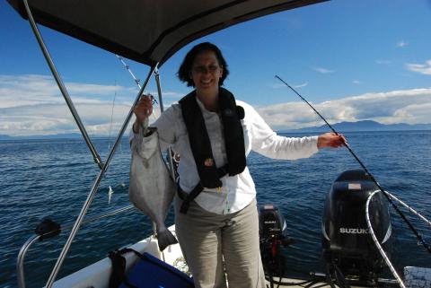 Halibut. Not so big, but at least we found some.