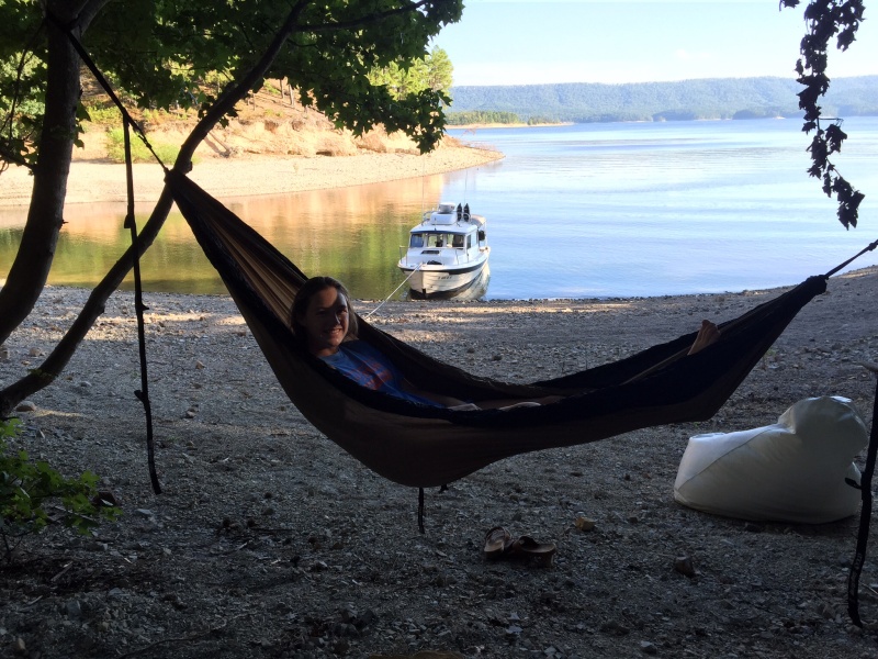 Hammock in the shade.
