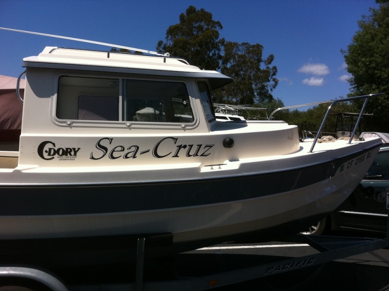 Happy with BoatUS boat name graphic
