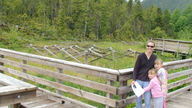 Hartley Bay.  The boardwalk town.  Our new homesite in the background.(Wish!)