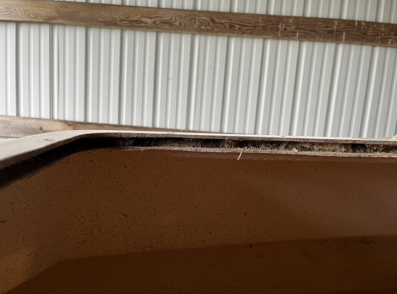 hatch removed and starting to clear bad material