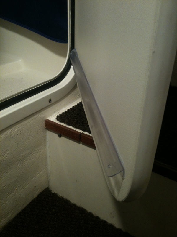 Head/Shower door drip edge.