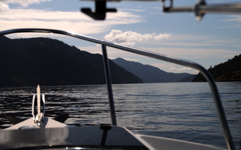 Heading for Sansum Narrows
