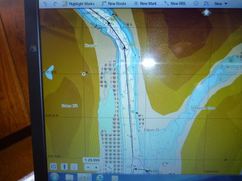Heading North Evandale on the right near top left of the picture