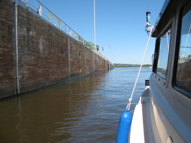 Heading out of lock