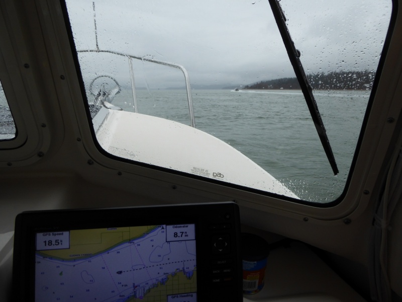 Heading out through Guemes Channel - that is the 25 footer "C-Change" out in front of me.