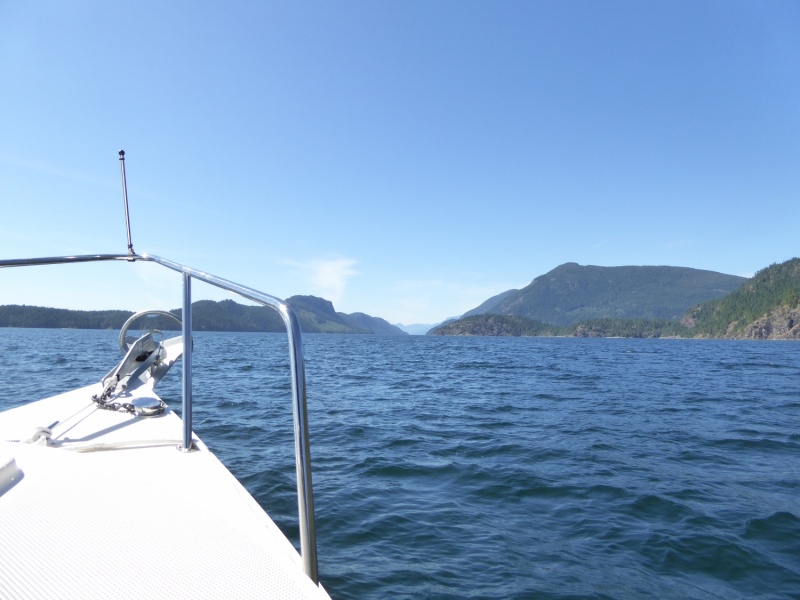 Heading up Lewis Channel to Teakerne Arm