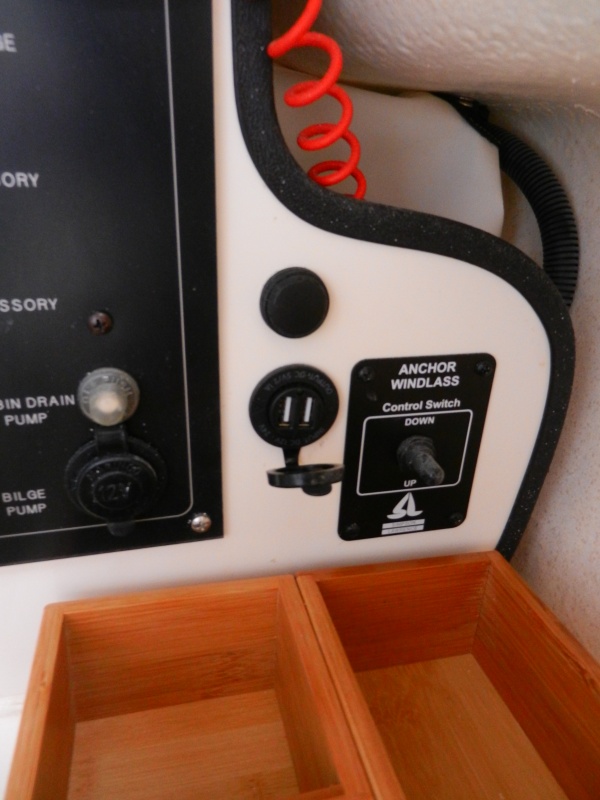 Helm plug location and start button