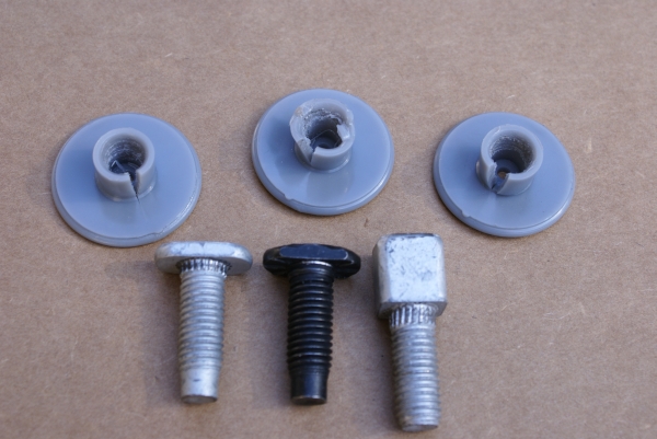 Helm Seat - Love the new LeBroc seat, BUT, - look at these:  Three mismatched bolts from the first shipment of the seat.  The fourth was wedged in place.  These bolts "attached" the wrong slider to the seat.