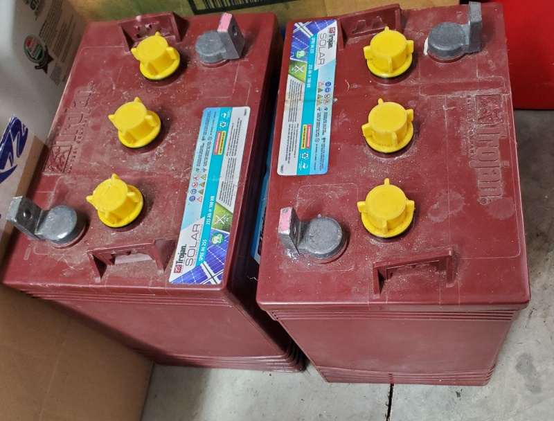 Here's what we're replacing: 2 ea golph cart batteries, 70 lbs. ea