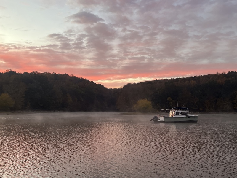 Hickory Creek Sunrise over Mystery Girl