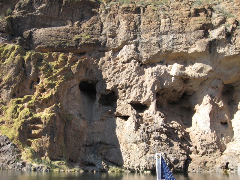 holes in the canyon walls