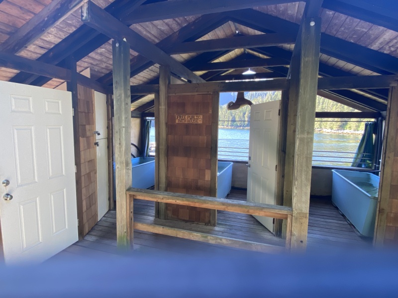 Hot spring bath house Warm Springs Bay