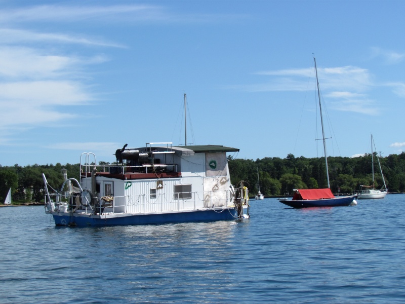 house boat over near Madeline Island