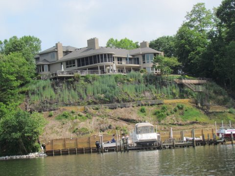house up off Clements creek just north of Annapolis. Count the number of different deck areas