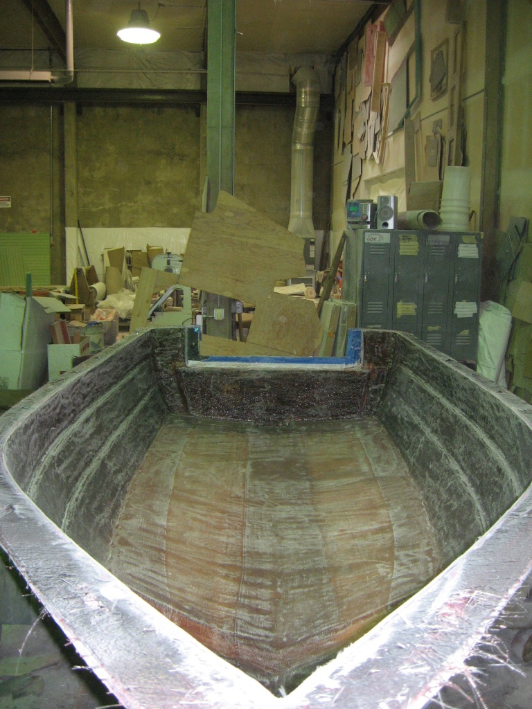 Hull layup completed, now waiting for the deck to be completed