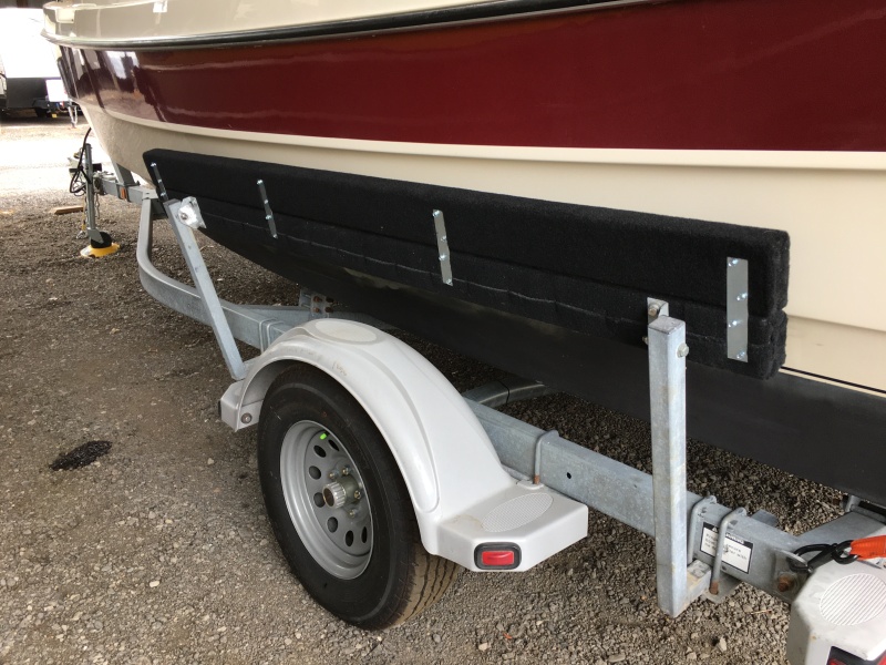 I added a second pair of bunk rails to prevent the boat from sitting on the top of the rail