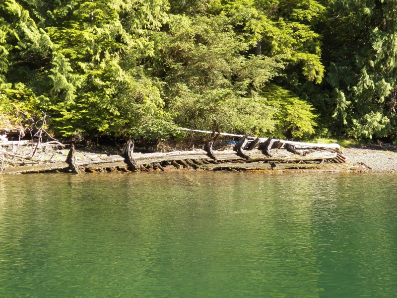 I anchored in a small bay off of Hecate Channel.  I wasn't the first one to drag anchor here.