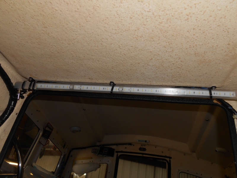 I cable tied this LED strip, pointed forward into the V berth. What a difference.