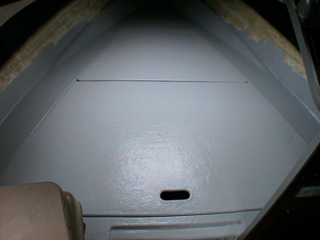 I chose this way -a large 2 piece opening- for reason of easier glass work in the very front area, and also for possible future work, whatever that might be