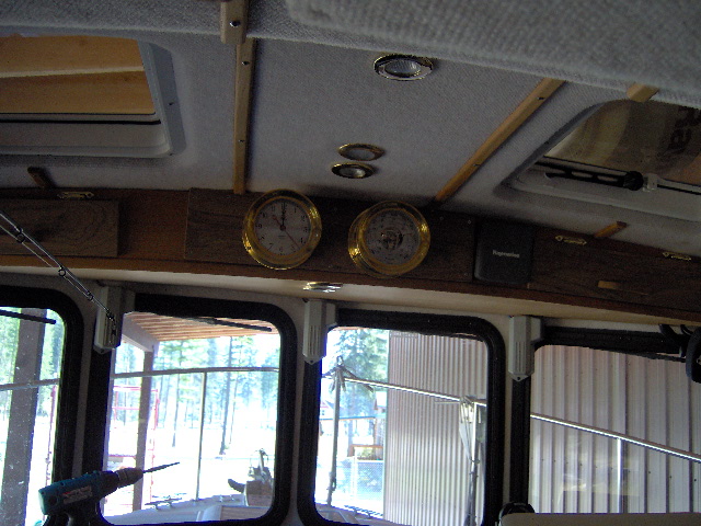 I moved the clock and barometric pressure. The panel it was on had one screw holding it to the bulkhead. It was ready to fall off.